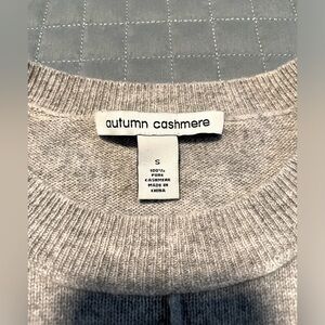 100% cashmere sweater S grey w/black